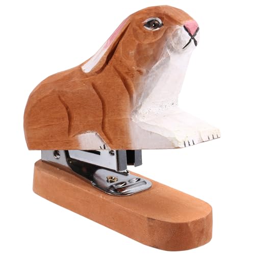 Feeuid Heftzange in Tierform, tragbar, aus Holz, Zufälliger Stil von Feeuid