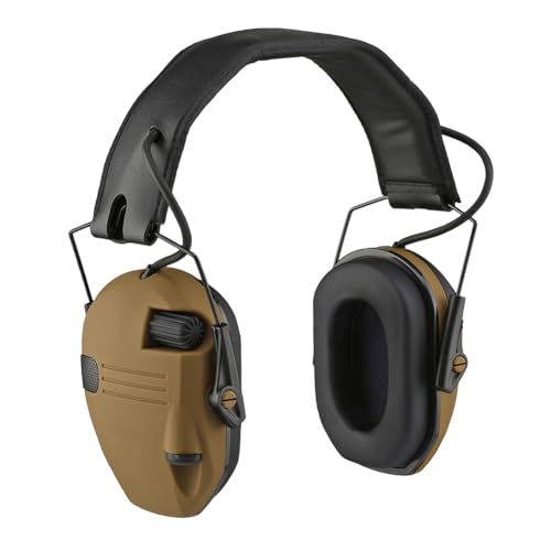 Feeuid Kopfhörer mit Geräuschunterdrückung, Elektronischer Gehörschutz, Ohrenschützer, Kopfhörer mit Geräuschunterdrückung, Feldausrüstung, Khaki Feeuid Kopfhörer mit Geräuschunterdrückung, Elektronischer Gehörschutz, Ohrenschützer, Kopfhörer mit Geräuschunterdrückung, Feldausrüstung, Khaki von Feeuid