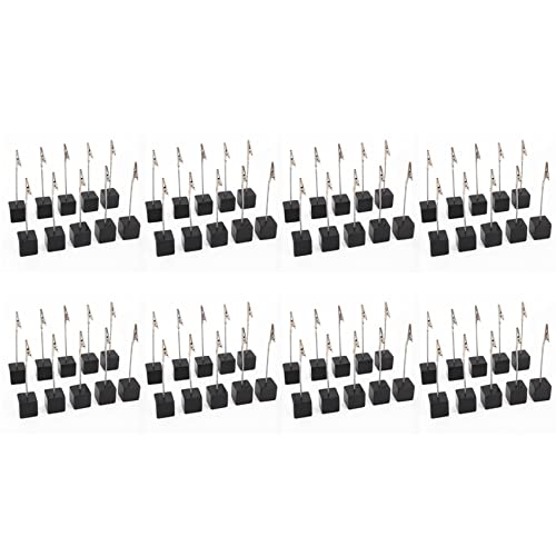 Feeuid Quadratischer Kartenhalter Memo-Holder Clip Papier Foto Office Holder Notizen - 80 Stück (Schwarz) von Feeuid
