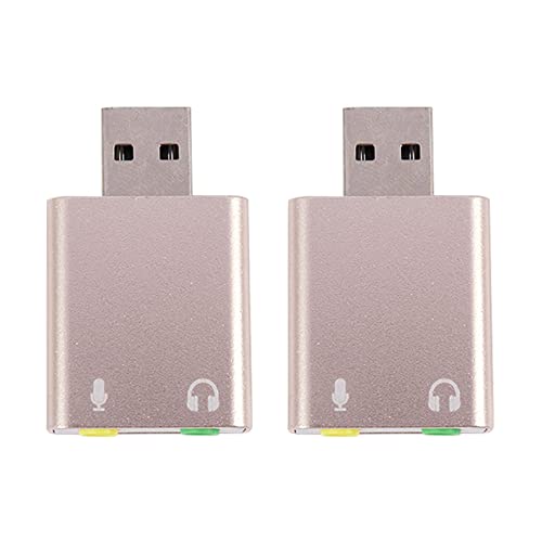 Fegtrty 2X USB Sound Karte 7.1 Externer USB Anschluss für 3,5 mm KopfhöRer Adapter Stereo Audio Mikrofon Sound Karte für Pc Computer Laptop Fegtrty 2X USB Sound Karte 7.1 Externer USB Anschluss für 3,5 mm KopfhöRer Adapter Stereo Audio Mikrofon Sound Karte für Pc Computer Laptop von Fegtrty
