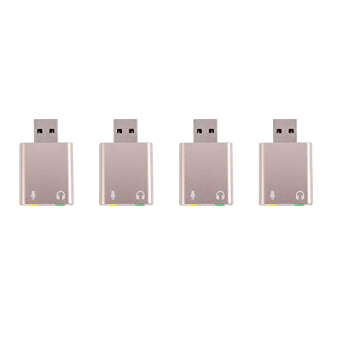 Fegtrty 4X USB Sound Karte 7.1 Externer USB Anschluss für 3,5 mm Kopfhörer Adapter Stereo Audio Mikrofon Sound Karte für Pc Computer Laptop Fegtrty 4X USB Sound Karte 7.1 Externer USB Anschluss für 3,5 mm Kopfhörer Adapter Stereo Audio Mikrofon Sound Karte für Pc Computer Laptop von Fegtrty