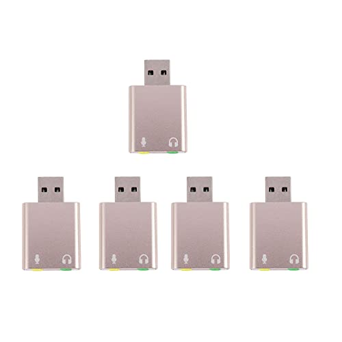 Fegtrty 5X USB Sound Karte 7.1 Externer USB Anschluss für 3,5 mm Kopfhörer Adapter Stereo Audio Mikrofon Sound Karte für Pc Computer Laptop Fegtrty 5X USB Sound Karte 7.1 Externer USB Anschluss für 3,5 mm Kopfhörer Adapter Stereo Audio Mikrofon Sound Karte für Pc Computer Laptop von Fegtrty