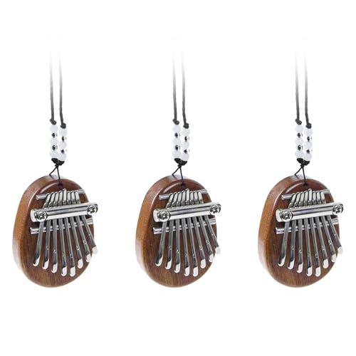 Fegtrtyoa 3X Mini Kalimba 8 Tasten Daumen Klavier Toller Sound Finger Tastatur Musik Instrument von Fegtrtyoa