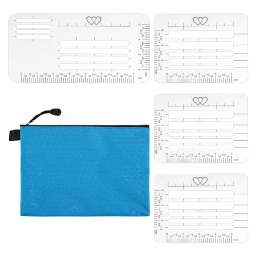 Fegtrtyoa 4pcs Umschlagadressierungsleitfaden-Schablone Umschlagadressierungs-Schablonenvorlagen Lineal Anleitung Gerade für Journal Einladung von Fegtrtyoa