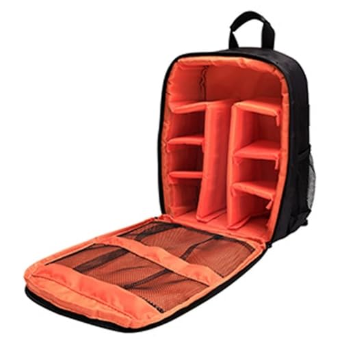 Fegtrtyoa Multifunktionale Digitalkamera-Rucksacktasche, Wasserdicht, für Den Außenbereich, DSLR-Kameratasche, Objektivtasche, DSLR-Kameratasche, Orange von Fegtrtyoa