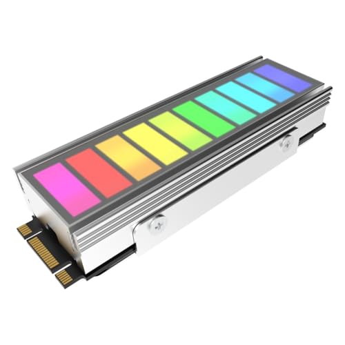 Fegtrtyoa Solid State Drive Kühler M.2 NVME SSD Wärmetauscher 5V 3 Pin ARGB Messing Kühlkörper B von Fegtrtyoa