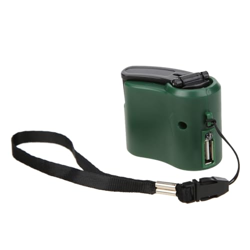 Fegtrtyoa Tragbarer Generator USB Handbuch Generator Tragbarer Notfall-Ladegerät 5,5V USB Handy Outdoor Camping Notfall-Ladegerät für Outdoor-Camping-Notfall Grün von Fegtrtyoa