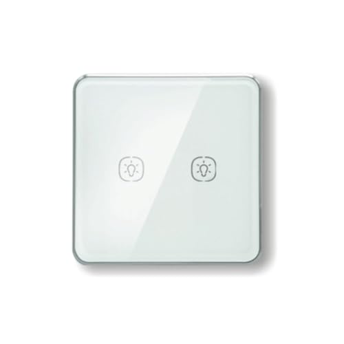 Fegtrtyoa Zigbee Lichtschalter mit Aluminiumrahmen, Glas-Touch-Schalter Funktioniert mit Tuya Home Assistant Control A von Fegtrtyoa