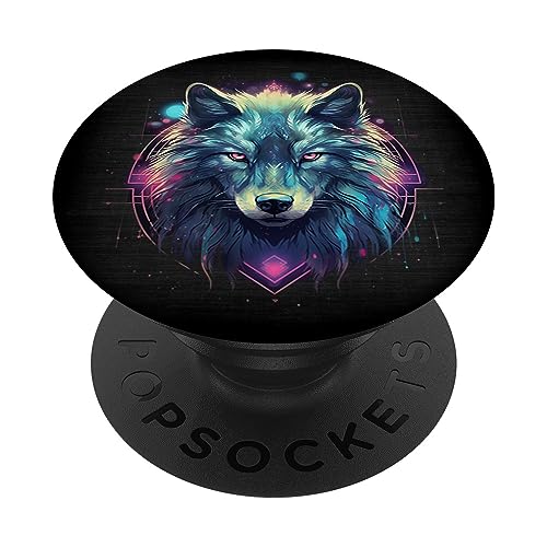 Galaxy Wolf Mehrfarbig PopSockets mit austauschbarem PopGrip Galaxy Wolf Mehrfarbig PopSockets mit austauschbarem PopGrip von Fei Long Design Hub