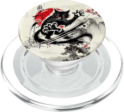 Hei Ng Mun The Cat Kung Fu Faust von Chi Wu Men PopSockets PopGrip für MagSafe Hei Ng Mun The Cat Kung Fu Faust von Chi Wu Men PopSockets PopGrip für MagSafe von Fei Long Design Hub
