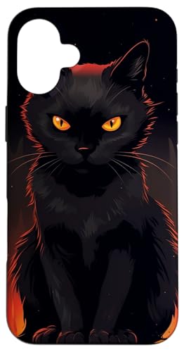 Hülle für iPhone 16 Plus Schöne schwarze Katze von Fei Long Design Hub