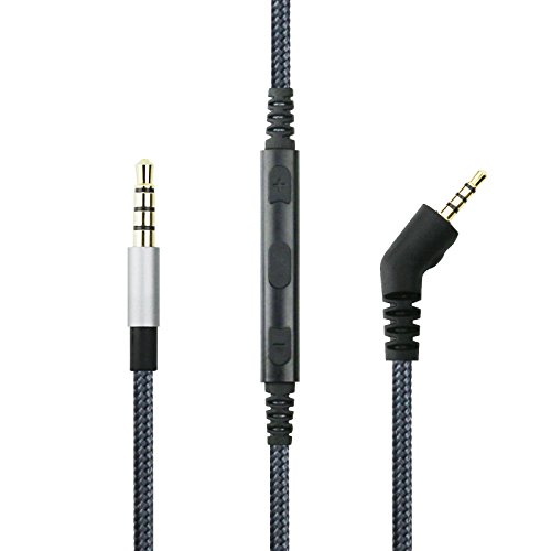 FeiYen Ersatzkabel für Bose QuietComfort 3 / QC3 Kopfhörer, Kabel mit Fernbedienung für Lautstärkeregler und Mikrofon kompatibel mit iPhone von FeiYen
