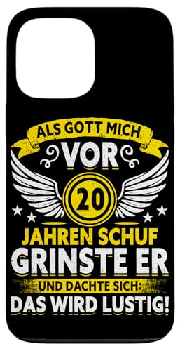 Als Gott mich vor 20 Jahren schuf 20. Geburtstagsfeier Hülle für iPhone 13 Pro Max Als Gott mich vor 20 Jahren schuf 20. Geburtstagsfeier Hülle für iPhone 13 Pro Max von Feier Party 20. Geburtstag Feiern Männer