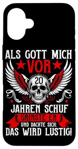 Als Gott mich vor 20 Jahren schuf 20. Geburtstagsfeier Hülle für iPhone 16 Plus Als Gott mich vor 20 Jahren schuf 20. Geburtstagsfeier Hülle für iPhone 16 Plus von Feier Party 20. Geburtstag Feiern Männer