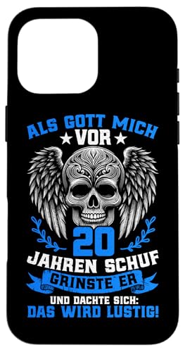 Als Gott mich vor 20 Jahren schuf 20. Geburtstagsfeier Hülle für iPhone 16 Pro Max Als Gott mich vor 20 Jahren schuf 20. Geburtstagsfeier Hülle für iPhone 16 Pro Max von Feier Party 20. Geburtstag Feiern Männer