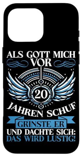 Als Gott mich vor 20 Jahren schuf 20. Geburtstagsfeier Hülle für iPhone 16 Pro Max Als Gott mich vor 20 Jahren schuf 20. Geburtstagsfeier Hülle für iPhone 16 Pro Max von Feier Party 20. Geburtstag Feiern Männer