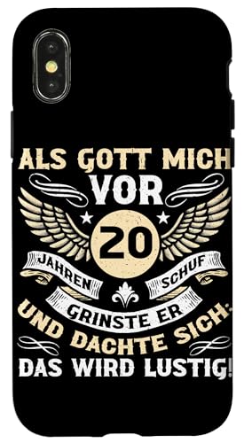 Als Gott mich vor 20 Jahren schuf 20. Geburtstagsfeier Hülle für iPhone X/XS Als Gott mich vor 20 Jahren schuf 20. Geburtstagsfeier Hülle für iPhone X/XS von Feier Party 20. Geburtstag Feiern Männer