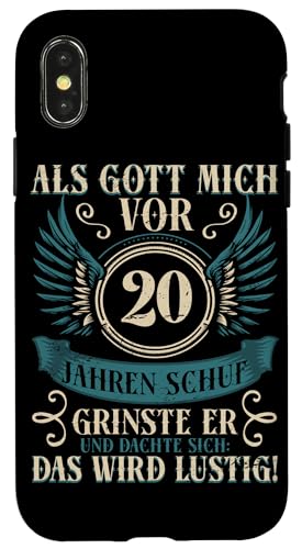 Als Gott mich vor 20 Jahren schuf 20. Geburtstagsfeier Hülle für iPhone X/XS Als Gott mich vor 20 Jahren schuf 20. Geburtstagsfeier Hülle für iPhone X/XS von Feier Party 20. Geburtstag Feiern Männer