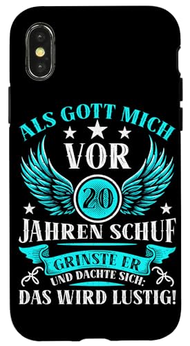 Als Gott mich vor 20 Jahren schuf 20. Geburtstagsfeier Hülle für iPhone X/XS Als Gott mich vor 20 Jahren schuf 20. Geburtstagsfeier Hülle für iPhone X/XS von Feier Party 20. Geburtstag Feiern Männer