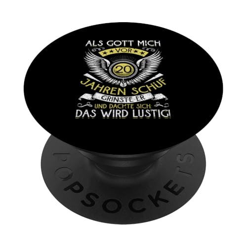 Als Gott mich vor 20 Jahren schuf 20. Geburtstagsfeier PopSockets Klebender PopGrip Als Gott mich vor 20 Jahren schuf 20. Geburtstagsfeier PopSockets Klebender PopGrip von Feier Party 20. Geburtstag Feiern Männer