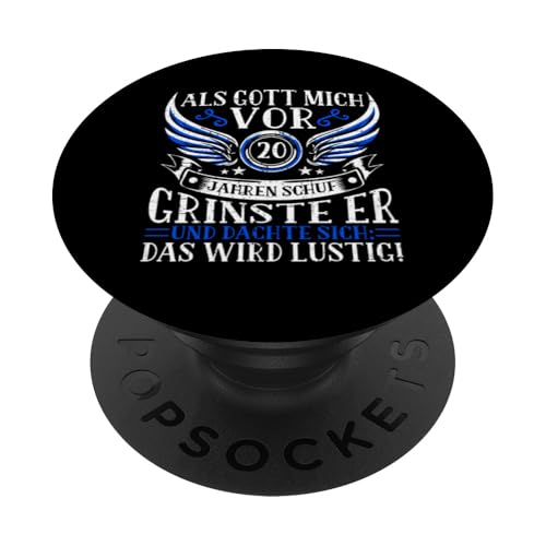Als Gott mich vor 20 Jahren schuf 20. Geburtstagsfeier PopSockets Klebender PopGrip Als Gott mich vor 20 Jahren schuf 20. Geburtstagsfeier PopSockets Klebender PopGrip von Feier Party 20. Geburtstag Feiern Männer