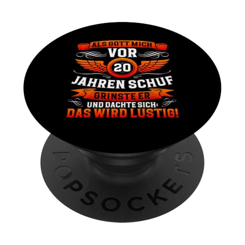 Als Gott mich vor 20 Jahren schuf 20. Geburtstagsfeier PopSockets Klebender PopGrip Als Gott mich vor 20 Jahren schuf 20. Geburtstagsfeier PopSockets Klebender PopGrip von Feier Party 20. Geburtstag Feiern Männer