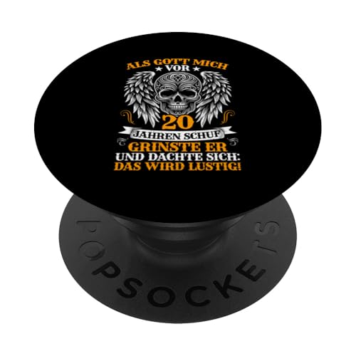 Als Gott mich vor 20 Jahren schuf 20. Geburtstagsfeier PopSockets Klebender PopGrip Als Gott mich vor 20 Jahren schuf 20. Geburtstagsfeier PopSockets Klebender PopGrip von Feier Party 20. Geburtstag Feiern Männer