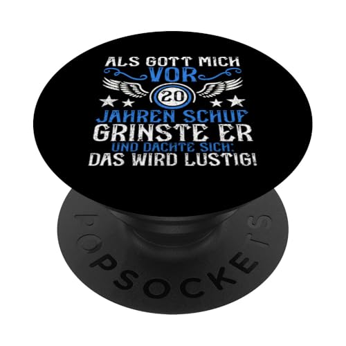 Als Gott mich vor 20 Jahren schuf 20. Geburtstagsfeier PopSockets Klebender PopGrip Als Gott mich vor 20 Jahren schuf 20. Geburtstagsfeier PopSockets Klebender PopGrip von Feier Party 20. Geburtstag Feiern Männer