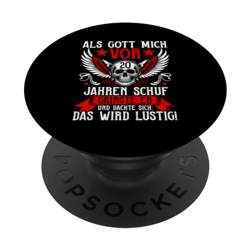 Als Gott mich vor 20 Jahren schuf 20. Geburtstagsfeier PopSockets Klebender PopGrip Als Gott mich vor 20 Jahren schuf 20. Geburtstagsfeier PopSockets Klebender PopGrip von Feier Party 20. Geburtstag Feiern Männer