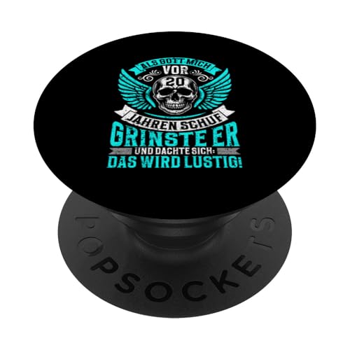 Als Gott mich vor 20 Jahren schuf 20. Geburtstagsfeier PopSockets Klebender PopGrip Als Gott mich vor 20 Jahren schuf 20. Geburtstagsfeier PopSockets Klebender PopGrip von Feier Party 20. Geburtstag Feiern Männer