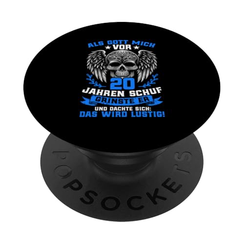 Als Gott mich vor 20 Jahren schuf 20. Geburtstagsfeier PopSockets Klebender PopGrip Als Gott mich vor 20 Jahren schuf 20. Geburtstagsfeier PopSockets Klebender PopGrip von Feier Party 20. Geburtstag Feiern Männer