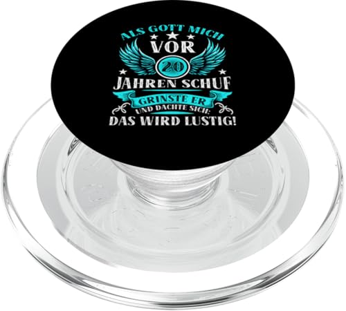 Als Gott mich vor 20 Jahren schuf 20. Geburtstagsfeier PopSockets PopGrip für MagSafe Als Gott mich vor 20 Jahren schuf 20. Geburtstagsfeier PopSockets PopGrip für MagSafe von Feier Party 20. Geburtstag Feiern Männer
