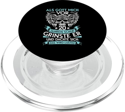 Als Gott mich vor 20 Jahren schuf 20. Geburtstagsfeier PopSockets PopGrip für MagSafe Als Gott mich vor 20 Jahren schuf 20. Geburtstagsfeier PopSockets PopGrip für MagSafe von Feier Party 20. Geburtstag Feiern Männer