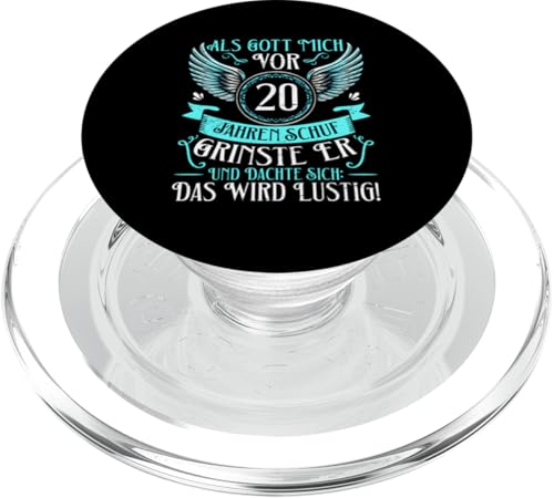 Als Gott mich vor 20 Jahren schuf 20. Geburtstagsfeier PopSockets PopGrip für MagSafe Als Gott mich vor 20 Jahren schuf 20. Geburtstagsfeier PopSockets PopGrip für MagSafe von Feier Party 20. Geburtstag Feiern Männer