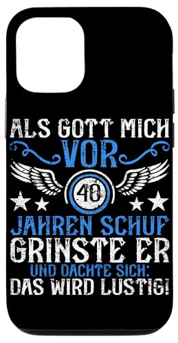 Als Gott mich vor 40 Jahren schuf 40. Geburtstagsfeier Hülle für iPhone 12/12 Pro Als Gott mich vor 40 Jahren schuf 40. Geburtstagsfeier Hülle für iPhone 12/12 Pro von Feier Party 40. Geburtstag Feiern Männer