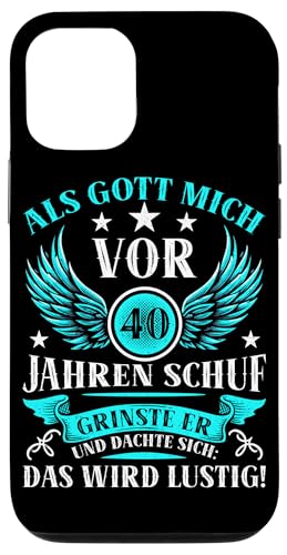 Als Gott mich vor 40 Jahren schuf 40. Geburtstagsfeier Hülle für iPhone 12/12 Pro Als Gott mich vor 40 Jahren schuf 40. Geburtstagsfeier Hülle für iPhone 12/12 Pro von Feier Party 40. Geburtstag Feiern Männer