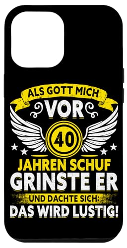 Als Gott mich vor 40 Jahren schuf 40. Geburtstagsfeier Hülle für iPhone 12 Pro Max Als Gott mich vor 40 Jahren schuf 40. Geburtstagsfeier Hülle für iPhone 12 Pro Max von Feier Party 40. Geburtstag Feiern Männer