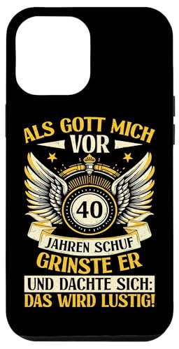 Als Gott mich vor 40 Jahren schuf 40. Geburtstagsfeier Hülle für iPhone 12 Pro Max Als Gott mich vor 40 Jahren schuf 40. Geburtstagsfeier Hülle für iPhone 12 Pro Max von Feier Party 40. Geburtstag Feiern Männer