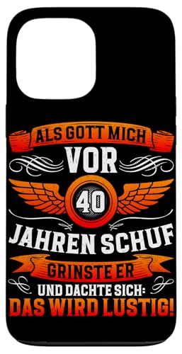 Als Gott mich vor 40 Jahren schuf 40. Geburtstagsfeier Hülle für iPhone 13 Pro Max Als Gott mich vor 40 Jahren schuf 40. Geburtstagsfeier Hülle für iPhone 13 Pro Max von Feier Party 40. Geburtstag Feiern Männer