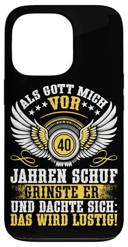 Als Gott mich vor 40 Jahren schuf 40. Geburtstagsfeier Hülle für iPhone 13 Pro Als Gott mich vor 40 Jahren schuf 40. Geburtstagsfeier Hülle für iPhone 13 Pro von Feier Party 40. Geburtstag Feiern Männer
