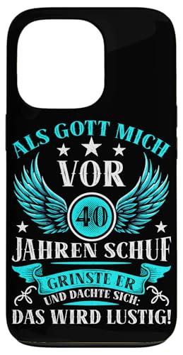 Als Gott mich vor 40 Jahren schuf 40. Geburtstagsfeier Hülle für iPhone 13 Pro Als Gott mich vor 40 Jahren schuf 40. Geburtstagsfeier Hülle für iPhone 13 Pro von Feier Party 40. Geburtstag Feiern Männer