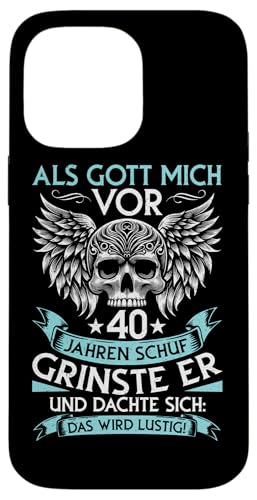 Als Gott mich vor 40 Jahren schuf 40. Geburtstagsfeier Hülle für iPhone 14 Pro Max Als Gott mich vor 40 Jahren schuf 40. Geburtstagsfeier Hülle für iPhone 14 Pro Max von Feier Party 40. Geburtstag Feiern Männer