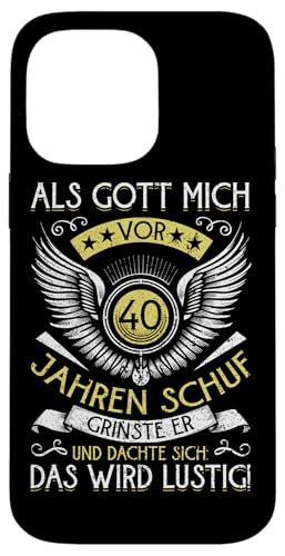Als Gott mich vor 40 Jahren schuf 40. Geburtstagsfeier Hülle für iPhone 14 Pro Max Als Gott mich vor 40 Jahren schuf 40. Geburtstagsfeier Hülle für iPhone 14 Pro Max von Feier Party 40. Geburtstag Feiern Männer
