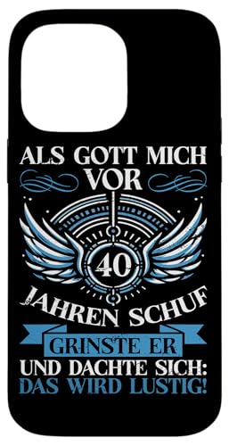 Als Gott mich vor 40 Jahren schuf 40. Geburtstagsfeier Hülle für iPhone 14 Pro Max Als Gott mich vor 40 Jahren schuf 40. Geburtstagsfeier Hülle für iPhone 14 Pro Max von Feier Party 40. Geburtstag Feiern Männer