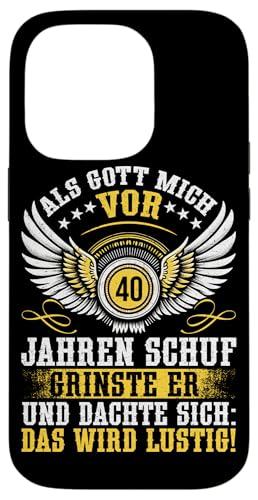 Als Gott mich vor 40 Jahren schuf 40. Geburtstagsfeier Hülle für iPhone 14 Pro Als Gott mich vor 40 Jahren schuf 40. Geburtstagsfeier Hülle für iPhone 14 Pro von Feier Party 40. Geburtstag Feiern Männer
