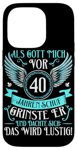 Als Gott mich vor 40 Jahren schuf 40. Geburtstagsfeier Hülle für iPhone 14 Pro Als Gott mich vor 40 Jahren schuf 40. Geburtstagsfeier Hülle für iPhone 14 Pro von Feier Party 40. Geburtstag Feiern Männer