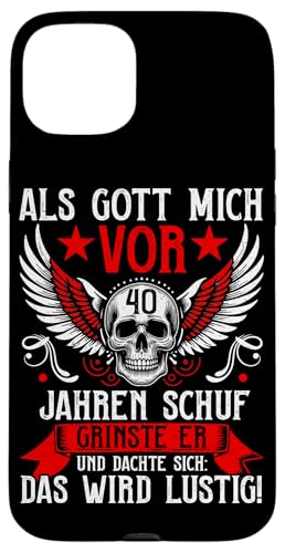 Als Gott mich vor 40 Jahren schuf 40. Geburtstagsfeier Hülle für iPhone 15 Plus Als Gott mich vor 40 Jahren schuf 40. Geburtstagsfeier Hülle für iPhone 15 Plus von Feier Party 40. Geburtstag Feiern Männer