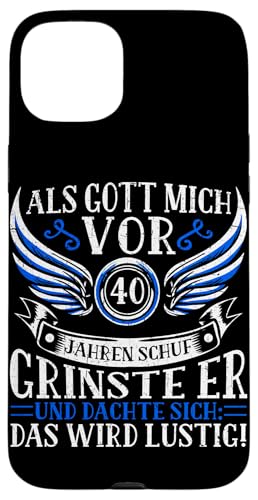Als Gott mich vor 40 Jahren schuf 40. Geburtstagsfeier Hülle für iPhone 15 Plus Als Gott mich vor 40 Jahren schuf 40. Geburtstagsfeier Hülle für iPhone 15 Plus von Feier Party 40. Geburtstag Feiern Männer