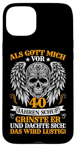Als Gott mich vor 40 Jahren schuf 40. Geburtstagsfeier Hülle für iPhone 15 Plus Als Gott mich vor 40 Jahren schuf 40. Geburtstagsfeier Hülle für iPhone 15 Plus von Feier Party 40. Geburtstag Feiern Männer