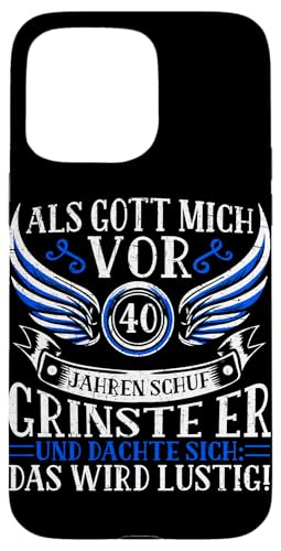 Als Gott mich vor 40 Jahren schuf 40. Geburtstagsfeier Hülle für iPhone 15 Pro Max Als Gott mich vor 40 Jahren schuf 40. Geburtstagsfeier Hülle für iPhone 15 Pro Max von Feier Party 40. Geburtstag Feiern Männer